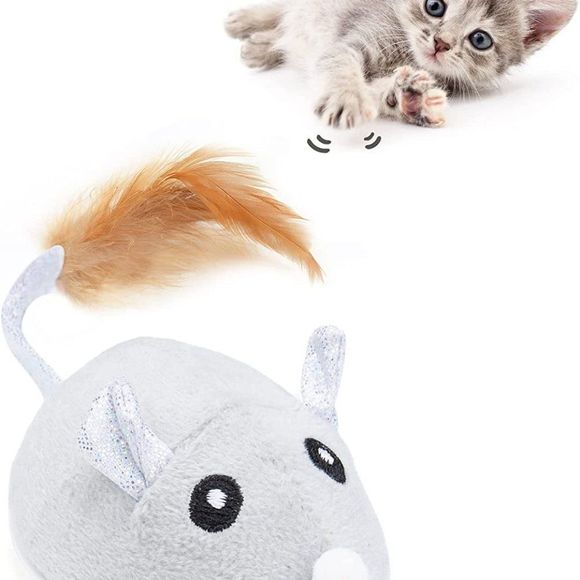Petchain Interactive Cat Toy, Cat Toys for Indoor Cats Cat Feather Toys Automati - Picture 1 of 2
